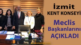 İzmit Kent Konseyi, Meclis Başkanlarını Belirledi