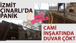 Çınarlı Camii İnşaatında Duvar Çöktü