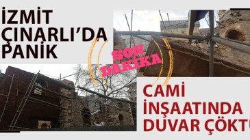 Çınarlı Camii İnşaatında Duvar Çöktü