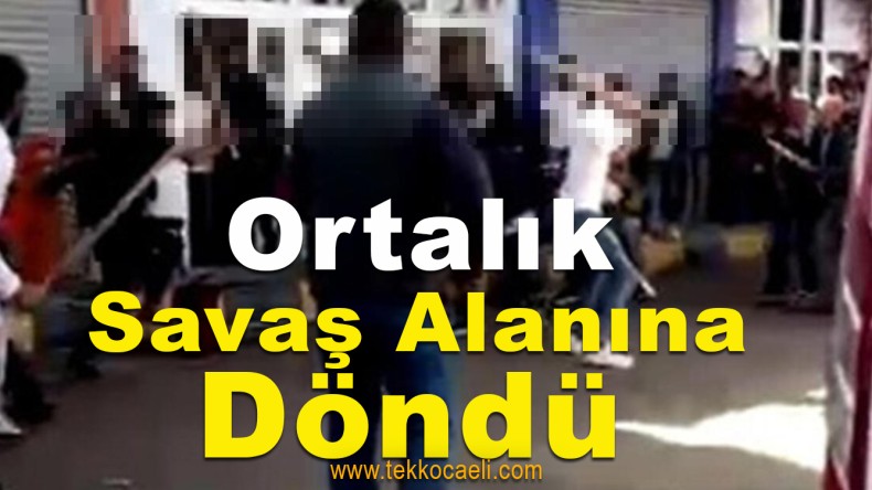 Kocaeli’de Taşlı Sopalı Kavga