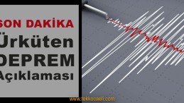 Ürküten Deprem Açıklaması