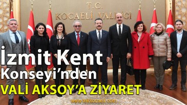İzmit Kent Konseyi’nden, Kocaeli Valisi Aksoy’a Ziyaret