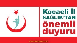 Sağlık Müdürlüğü’nden Önemli Duyuru