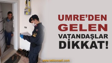 Umre’den Dönen Vatandaşlara Uyarı