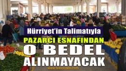 İzmit Belediyesi Pazarcı Esnafından Bedel Almayacak