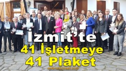 İzmit’te 41 İşletmeye Plaket Verildi