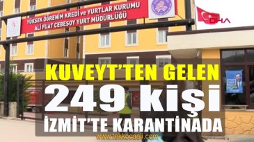 Kuveyt’ten Gelen 249 Kişi Karantinaya Alındı