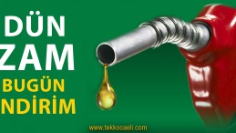 Benzine Dün Zam, Bugün İndirim