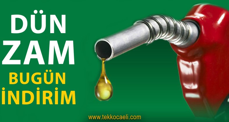 Benzine Dün Zam, Bugün İndirim