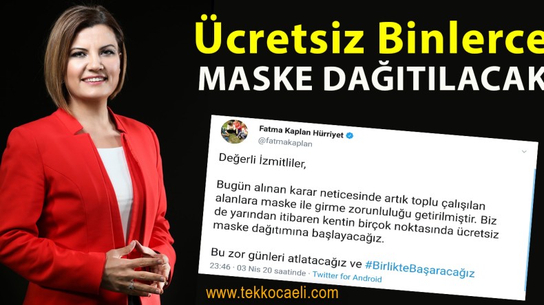 Başkan Hürriyet Duyurdu; Binlerce Maske Dağıtılacak