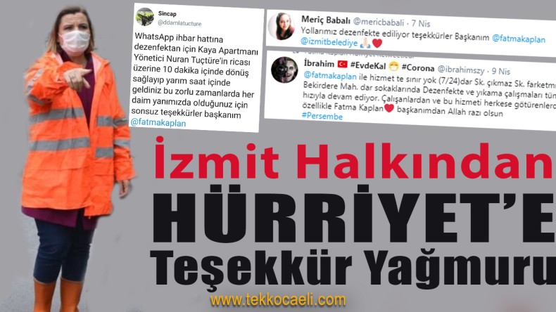 İzmit Belediyesi’ne Teşekkür Mesajı Yağıyor