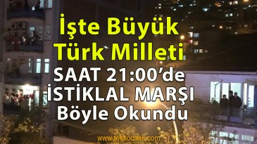 Millet Balkonda İstiklal Marşı Söyledi