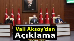 Kocaeli Valisi Aksoy’dan Açıklamalar