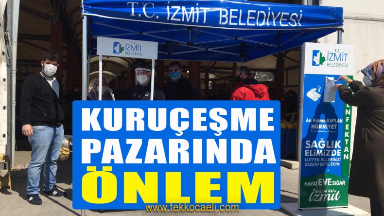 İzmit Belediyesi Maske ve Dezenfektan Dağıttı