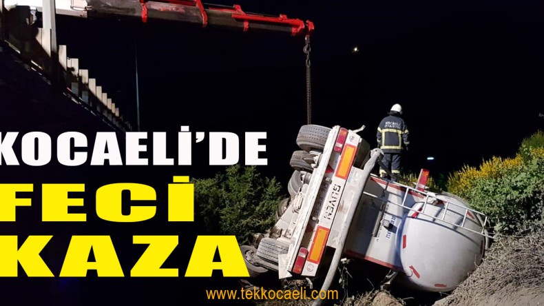 Kontrolden Çıkan Tanker Şarampole Devrildi