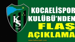 Kocaelispor Kulübü’nden Açıklama
