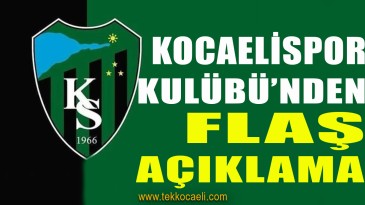 Kocaelispor Kulübü’nden Açıklama