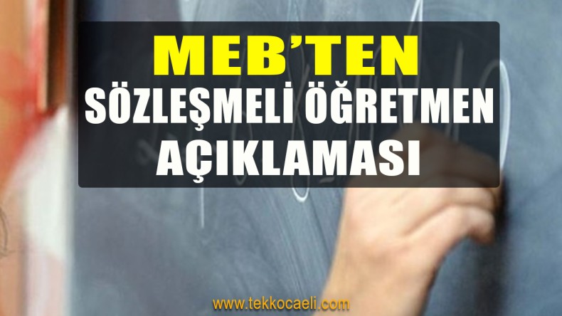 Sözleşmeli Öğretmenlere İlişkin Açıklama