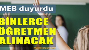Binlerce Sözleşmeli Öğretmen Alınacak