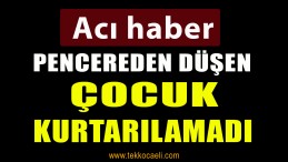 Pencereden Düşen Çocuk Can Verdi