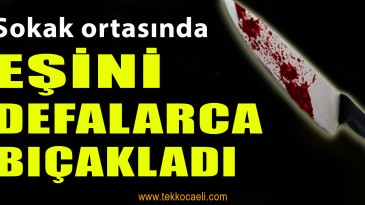 Eşini Sokağın Ortasında Defalarca Bıçakladı