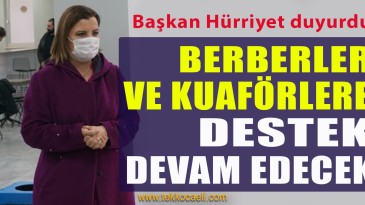 İzmit Belediyesi’nden Berberler ve Kuaförlere Ücretsiz Hizmet