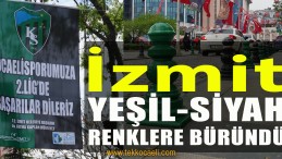 Fanatik Kocaelisporlu Başkan, Kenti Yeşil-Siyah Yaptı