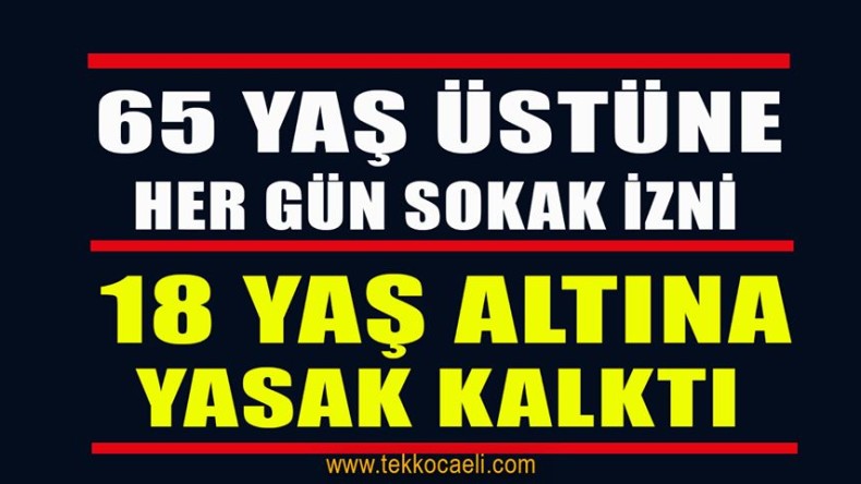 65 Yaş Üstü ve 18 Yaş Altı İçin Flaş Açıklama