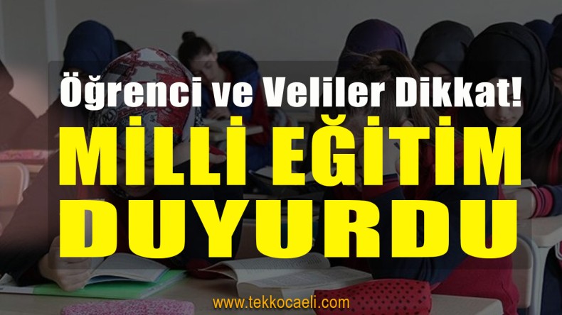 Öğrenci ve Veliler Dikkat! Genelge Yayınlandı