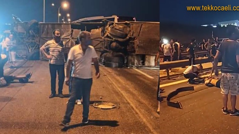 Otobüs Devrildi; Ölü ve Yaralılar Var