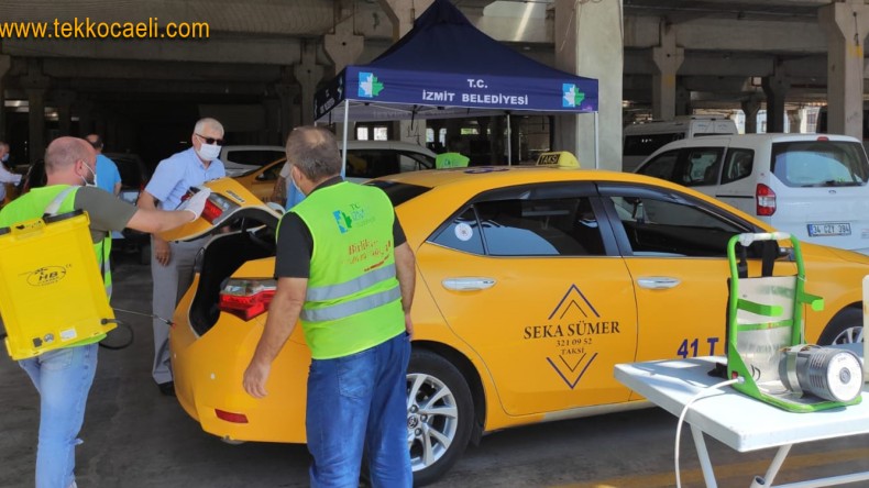 İzmit, Koronavirüse Karşı Taksilerin Arınma Üssü Oldu