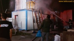 İşçilerin Kaldığı Konteyner Yapıda Yangın