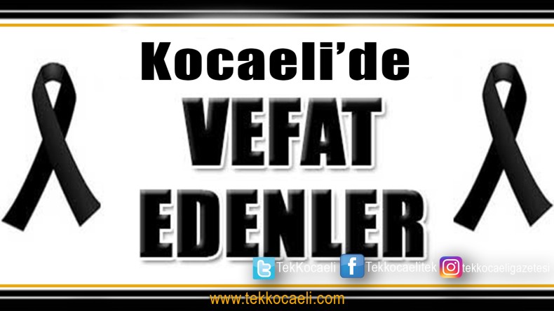 Kocaeli’de Vefatlar