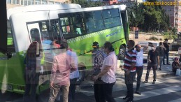 Halk Otobüsü Kaza Yaptı; Yaralı Yolcular Var