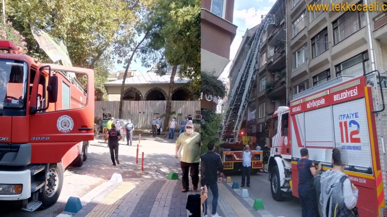 İzmit’in Göbeğinde Korkutan Yangın