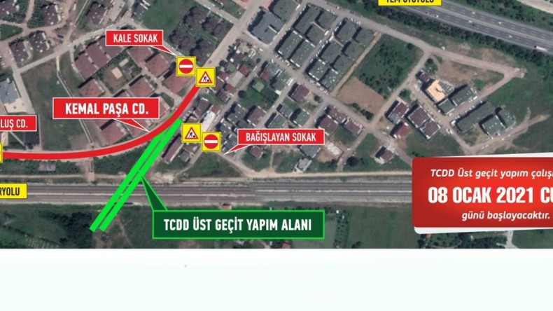 Kartepe’de Geçici Güzergah Uygulaması