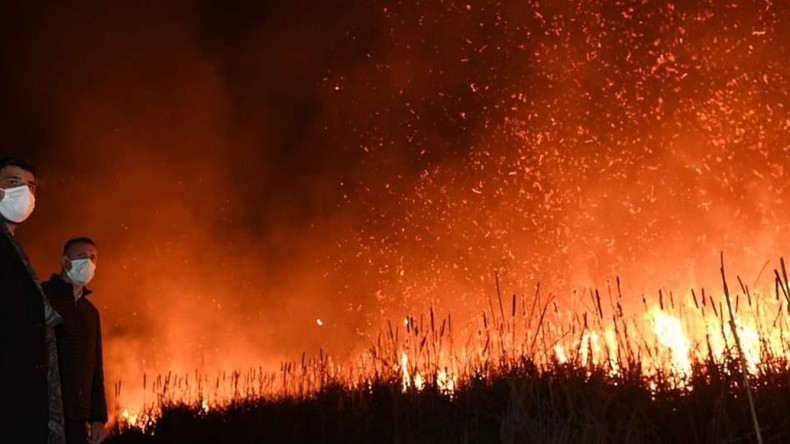 Kartepe Acısu’da Korkutan Yangın