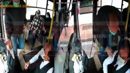 Halk Otobüsünde ŞOK! Şoföre Yumruk Attı