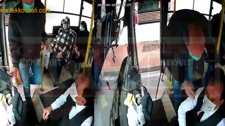 Halk Otobüsünde ŞOK! Şoföre Yumruk Attı