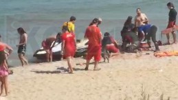 Kandıra Kumcağız Sahilinde Hareketli Dakikalar