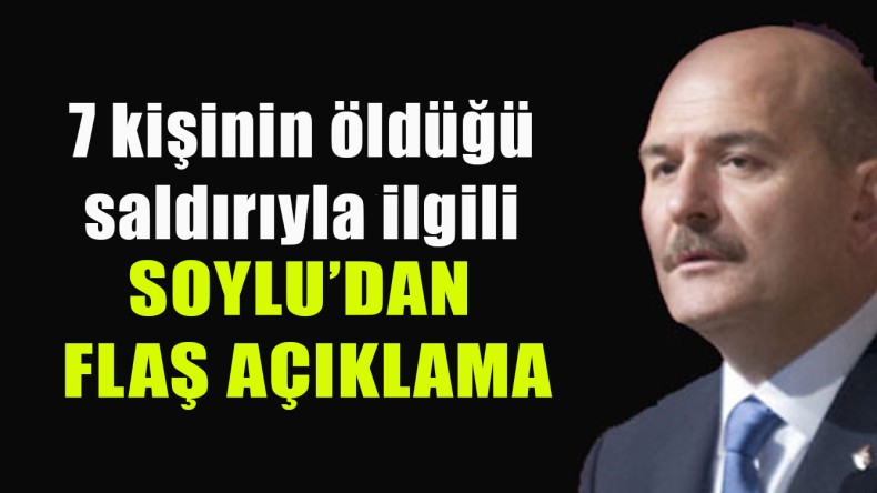 Soylu’dan 7 Kişinin Öldüğü Saldırıyla İlgili Açıklama