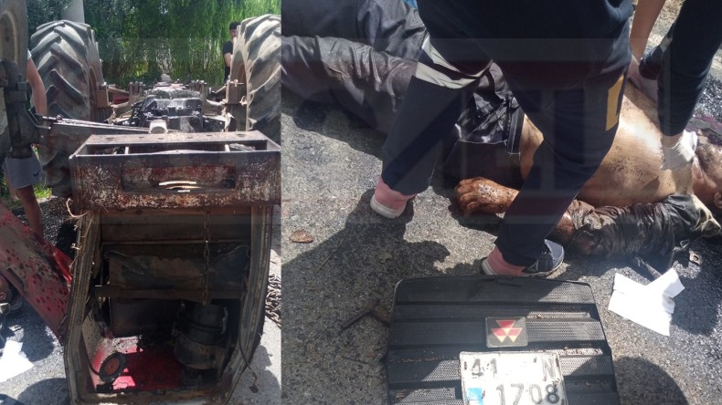 Traktörün Altında Kalan Çiftçi Can Verdi