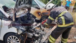 Park Halindeki Araç Alev Aldı