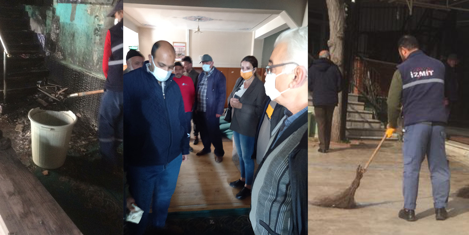 İzmit Belediyesi Yetkilileri Yangın Çıkan Camiye Koştu