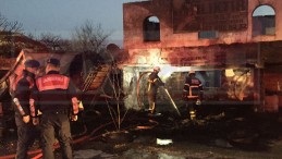 Kartepe’de Lastik Dükkanında Yangın