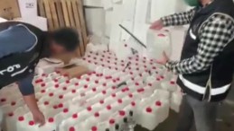 Kaçak İçki Üretimi Yapan Depoya Polis Baskını