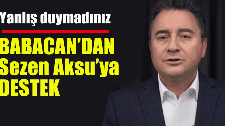 Ali Babacan’dan Sezen Aksu’ya Destek