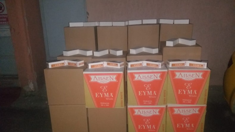 320 Bin Gümrük Kaçağı Makaron Ele Geçirildi