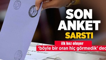 Ünlü anketçiden şok! Türkiye’de böyle bir oran hiç görmedik