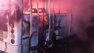 Suadiyespor’un takım otobüsü alev alev yandı